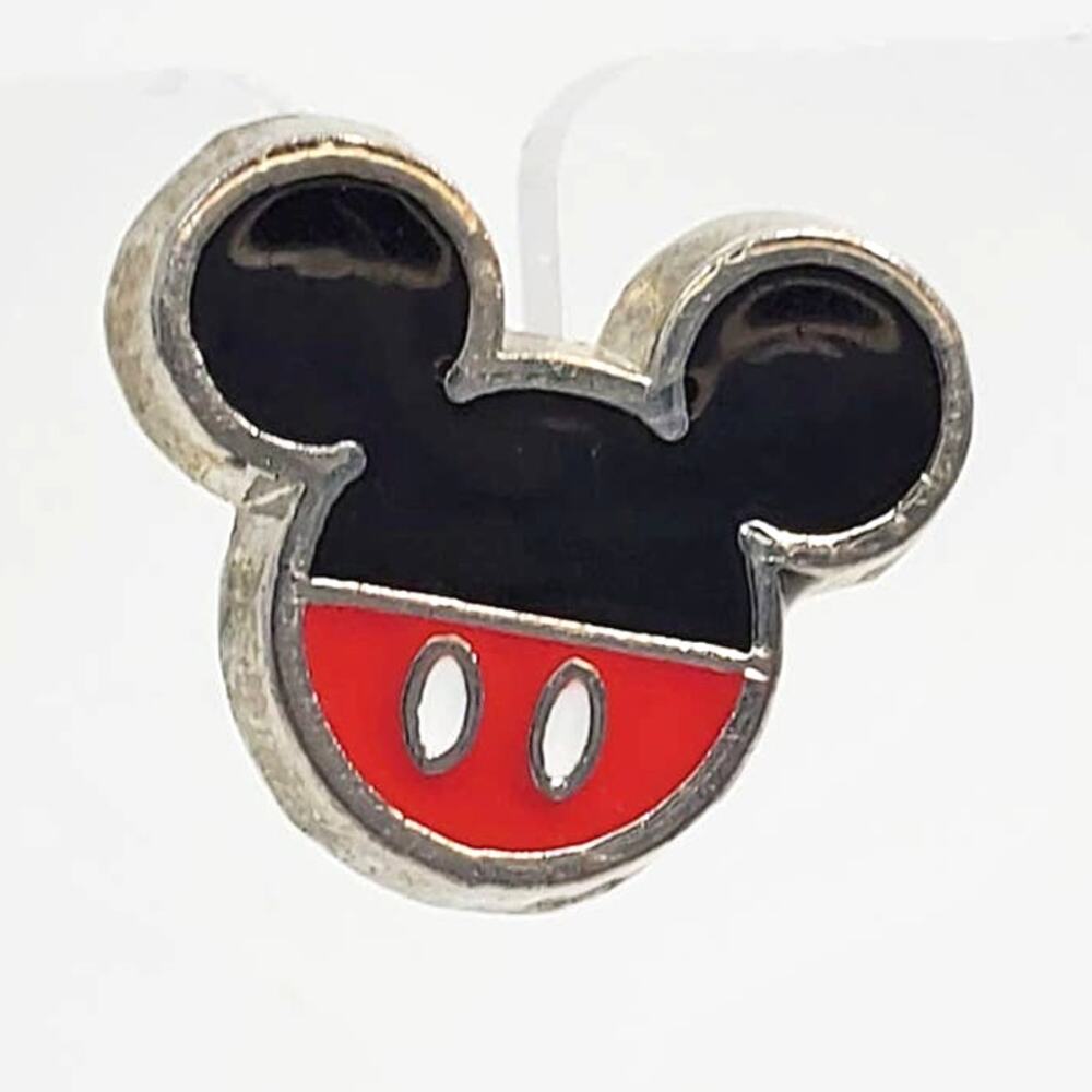 Disney Mickey Mouse Head Stud Earrings - Classic Black & Red - Picture 2 of 7